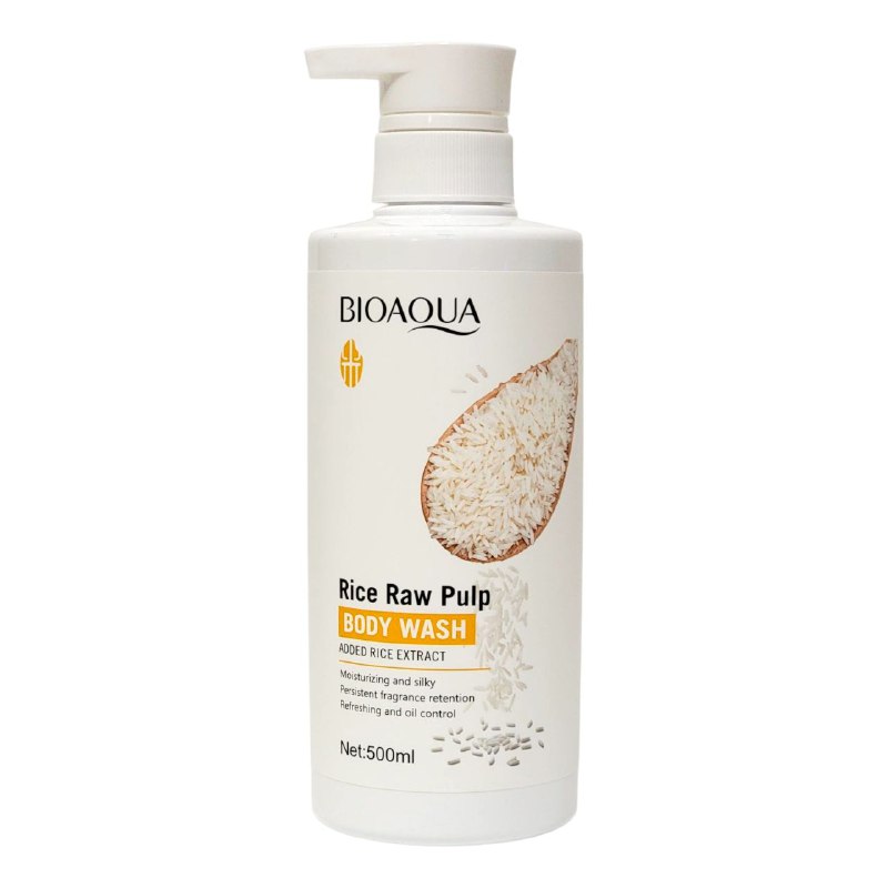 GEL DE DUCHA DE PULPA CRUDA DE ARROZ HIDRATANTE ACLARANTE Y CONTROLANTE DE GRASA BIOAQUA 500ML