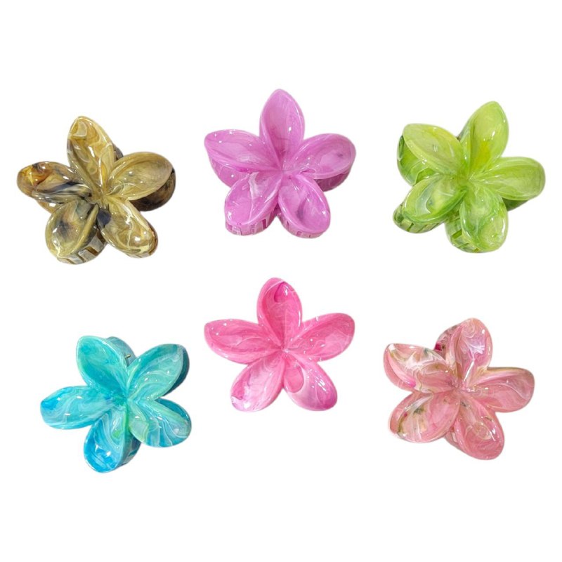 GANCHO PARA EL CABELLO DE PINZA DE FLOR HAWAIANA, PINZAS DE SUJECION FUERTE, ACCESORIO PARA EL CABELLO 8CM, PAQUETE 12UND