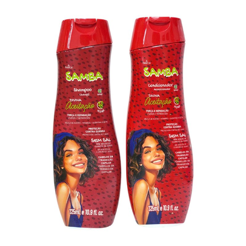 SHAMPOO Y ACONDICIONADOR EN SET PARA CABELLO RIZADOS CON ACEITE HIDRATANTE NAZCA 325MLX2