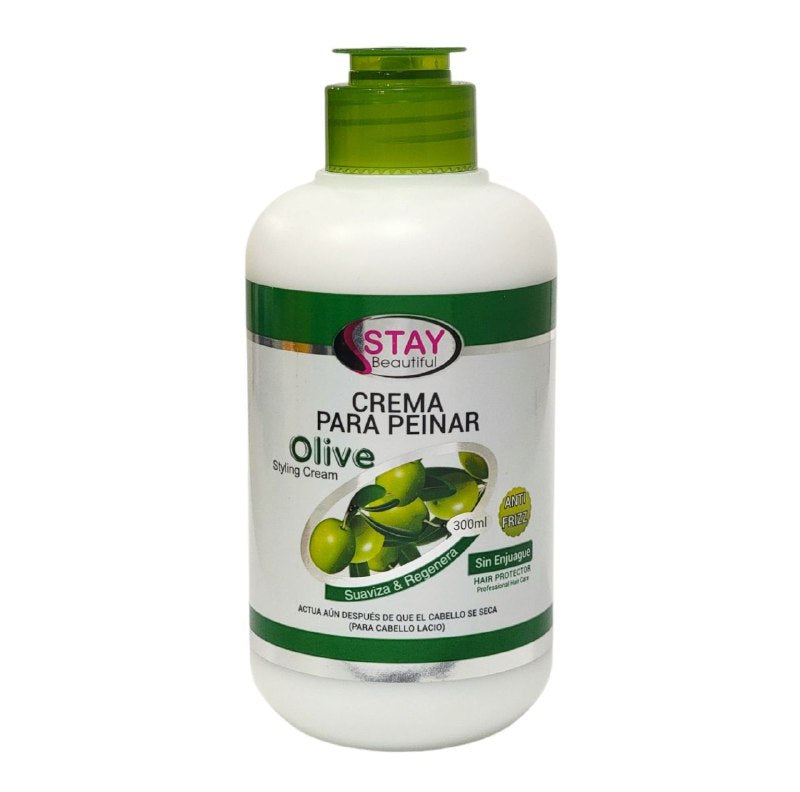 CREMA PARA PEINAR DE OLIVA SUAVIZANTE DESENREDANTE STAY BEAUTIFUL 300ML