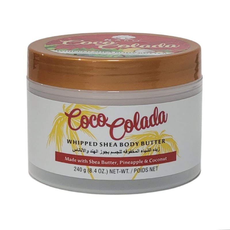 MANTECA CORPORAL DE TEXTURA DE BATIDA CON MANTECA DE KARITE Y ACEITE DE COCO Y EXTRACTO DEPIÑA RAKO 240G