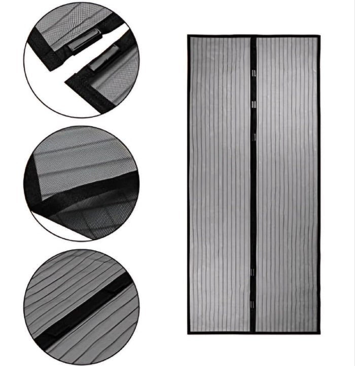 CORTINA MOSQUITERO MAGNETICA, CORTINA DE MALLA RESISTENTE, FACIL DE INSTALAR PARA PUERTAS SIN HERRAMIENTAS 210X49CM