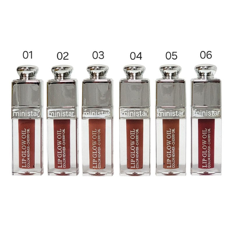 BRILLO LABIAL ACEITE REVITALIZADOR DE COLOR DE CEREZA MINISTAR 12ML (DUPE DE DIOR)