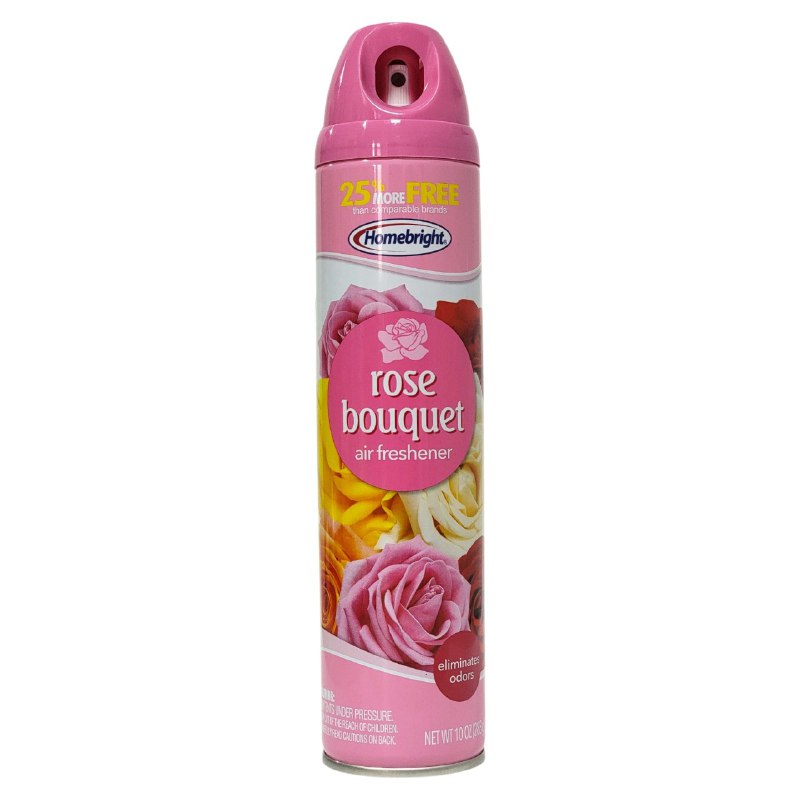 AMBIENTADOR AROMATIZANTE EN SPRAY AROMA A ROSAS HOMEBRIGHT 283G
