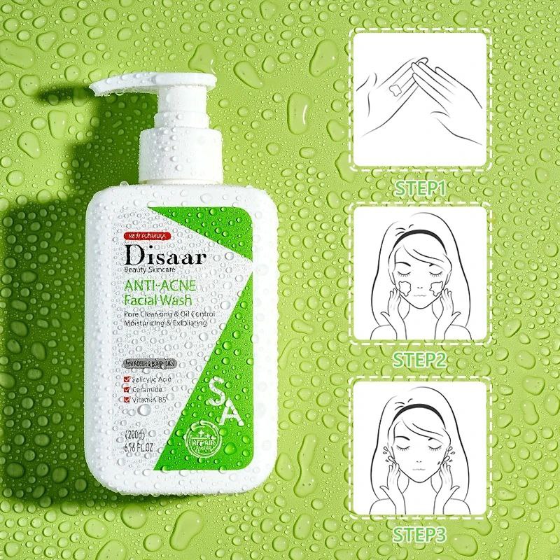 JABON FACIAL ANTI ACNE LIMPIEZA DE POROS CONTROL DE GRASA DISAAR 200G