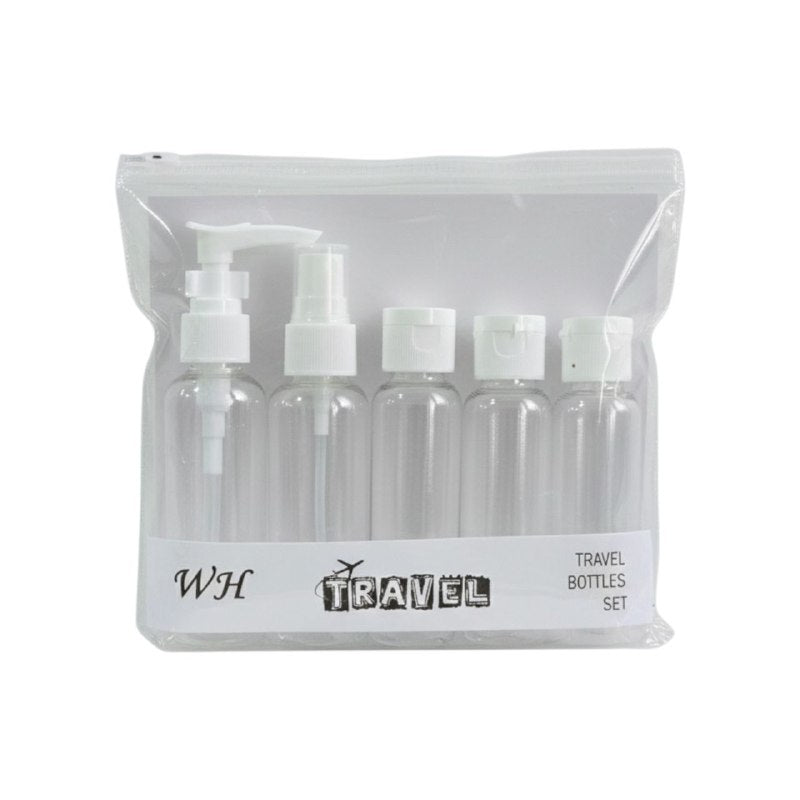 SET DE BOTELLAS DE VIAJE DE PLASTICO 6PCS WH TRAVEL