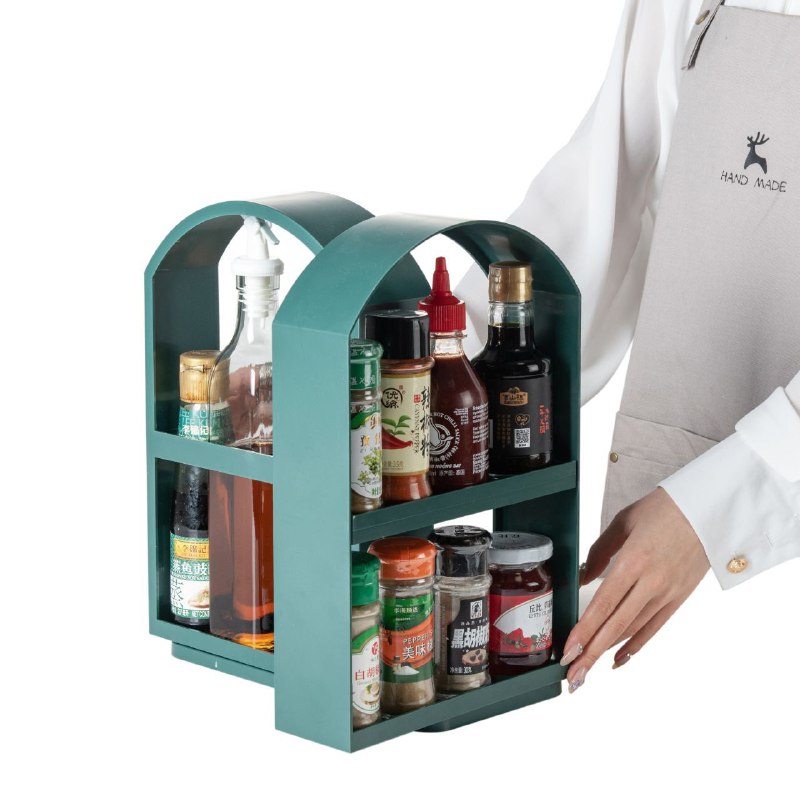 ORGANIZADOR ESTANTE MULTIFUNCIONAL PARA COCINA, PRACTICO Y SENCILLO PARA CONDIMENTOS, GIRA SUAVEMENTE 270°, AHORRA ESPACIO