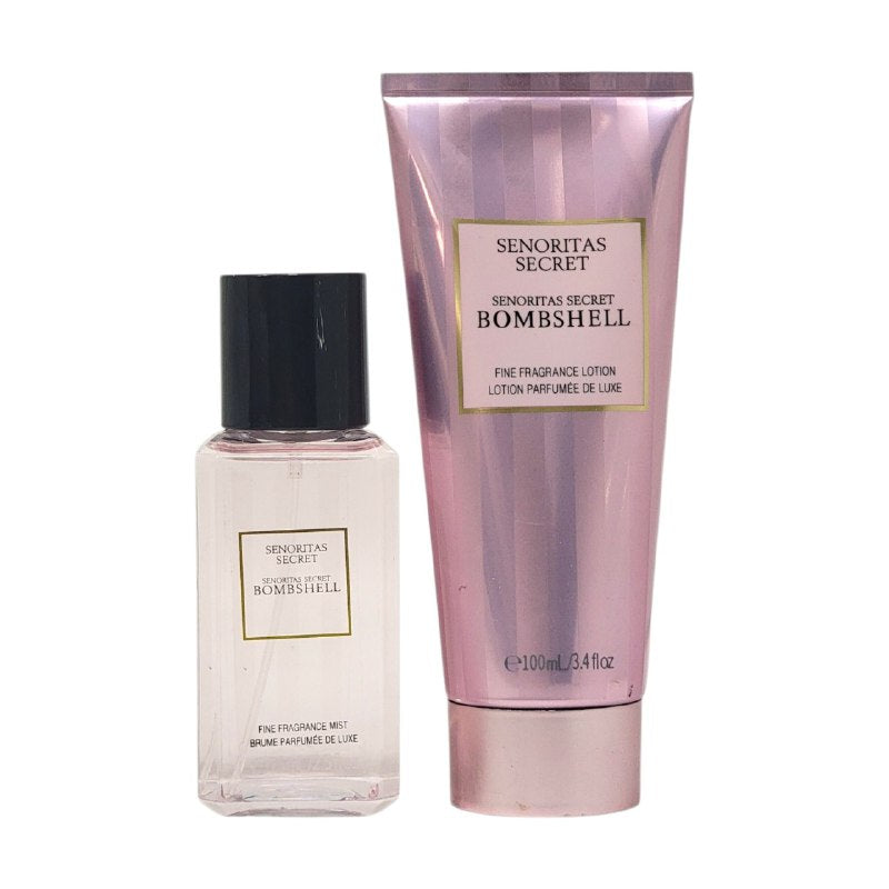 SET BOMBSHELL SENORITAS SECRET SPLASH 75ML, BODY LOTION 100ML (M) (AROMA SIMILAR VS BOMBSHELL)