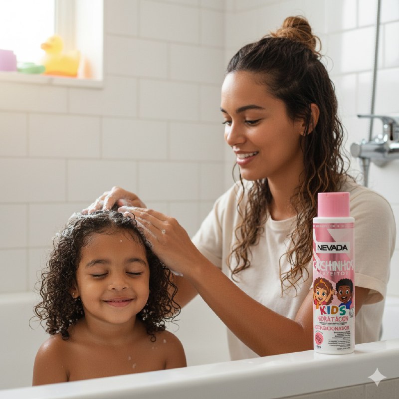 ACONDICIONADOR PARA NIÑOS HIDRATANTE PARA CABELLO ONDULADO Y RIZADO NEVADA KIDS 500ML