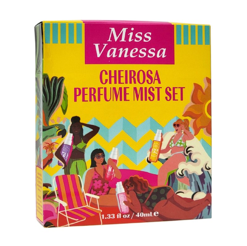 SET DE SPRAY PERFUMADO PARA EL CABELLO Y CUERPO CHEIROSA MISS VANESSA 40MLX4
