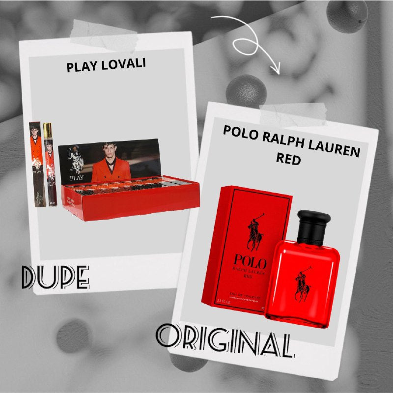 PERFUME EN TUBO PARA HOMBRE PLAY LOVALI EDP 35ML (H) (AROMA SIMILAR POLO RED)