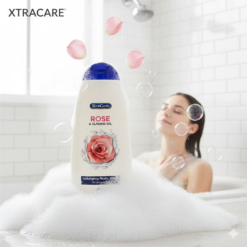 GEL DE DUCHA DE ACEITE DE ROSA Y ALMENDRAS SUAVIZANTE E HIDRATANTE XTRACARE 500ML