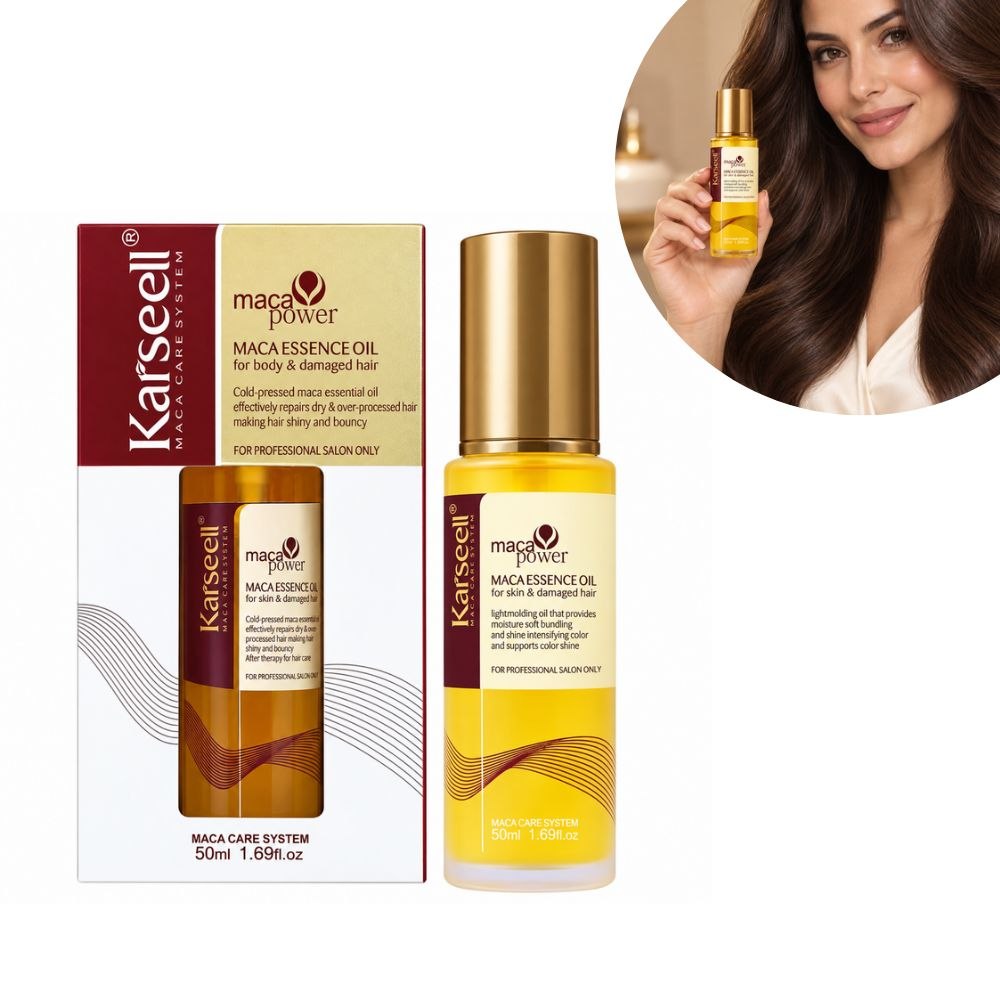 ACEITE PARA EL CABELLO RECONSTRUCTOR Y REVITALIZANTE DE ESENCIA DE MACA KARSEELL 50ML