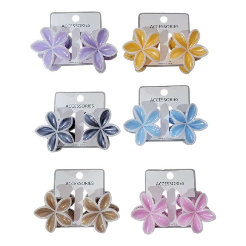 GANCHO PARA EL CABELLO DE DISEÑO DE FLOR, PINZAS DE SUJECION FUERTE, ACCESORIO PARA EL CABELLO PAQUETE DE 12UND 4X4CM
