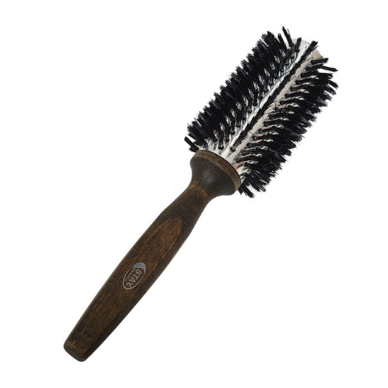 CEPILLO REDONDO DE MADERA DE CERDA NATURAL DE NYLON STAY BEAUTIFUL
