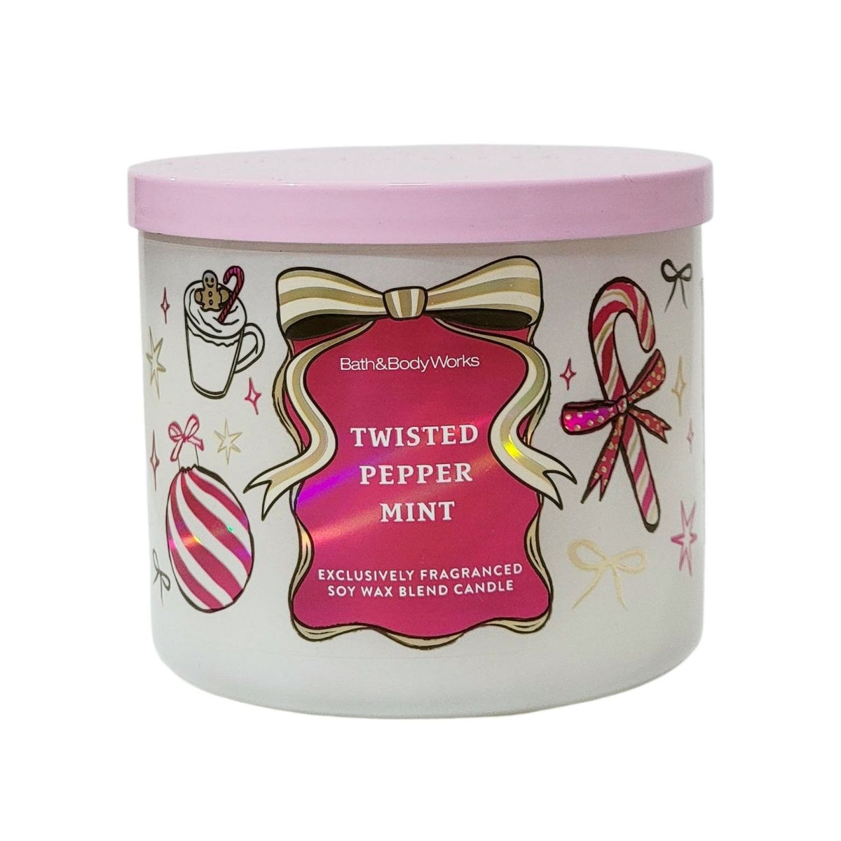 VELA AROMATICA TWISTED PEPPER MINT BATH & BODY WORKS 411G