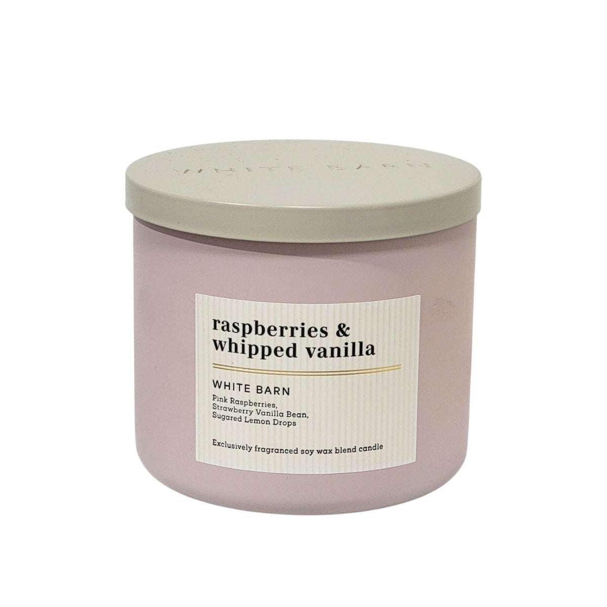 VELA AROMATICA RASPBERRIES & WHIPPED VANILLA WHITE BARN 411G