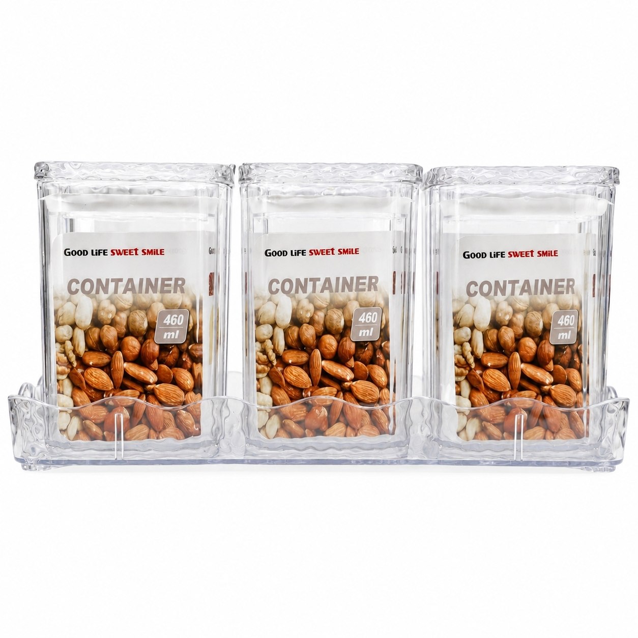 SET ORGANIZADORES HERMÉTICOS SWEET SMILE GOOD LIFE 460ML