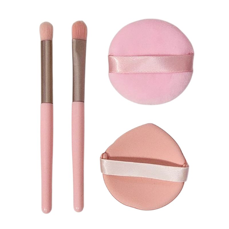 ESPONJAS PARA MAQUILLAJE EN SET DE 4 PIEZAS, ESPONJAS Y BROCHAS PARA MAQUILLAJE RUBY FACE