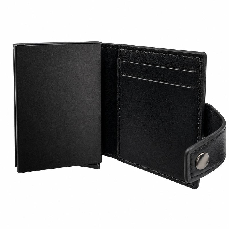BILLETERA COMPACTA CON TARJETERO Y PROTECCION RFID BAELLERRY 9X8CM
