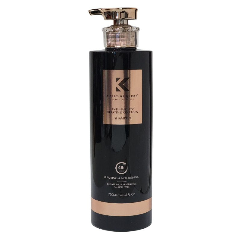 SHAMPOO ANTICAIDA CON QUERATINA Y COLAGENO KERATINE QUEEN 750ML