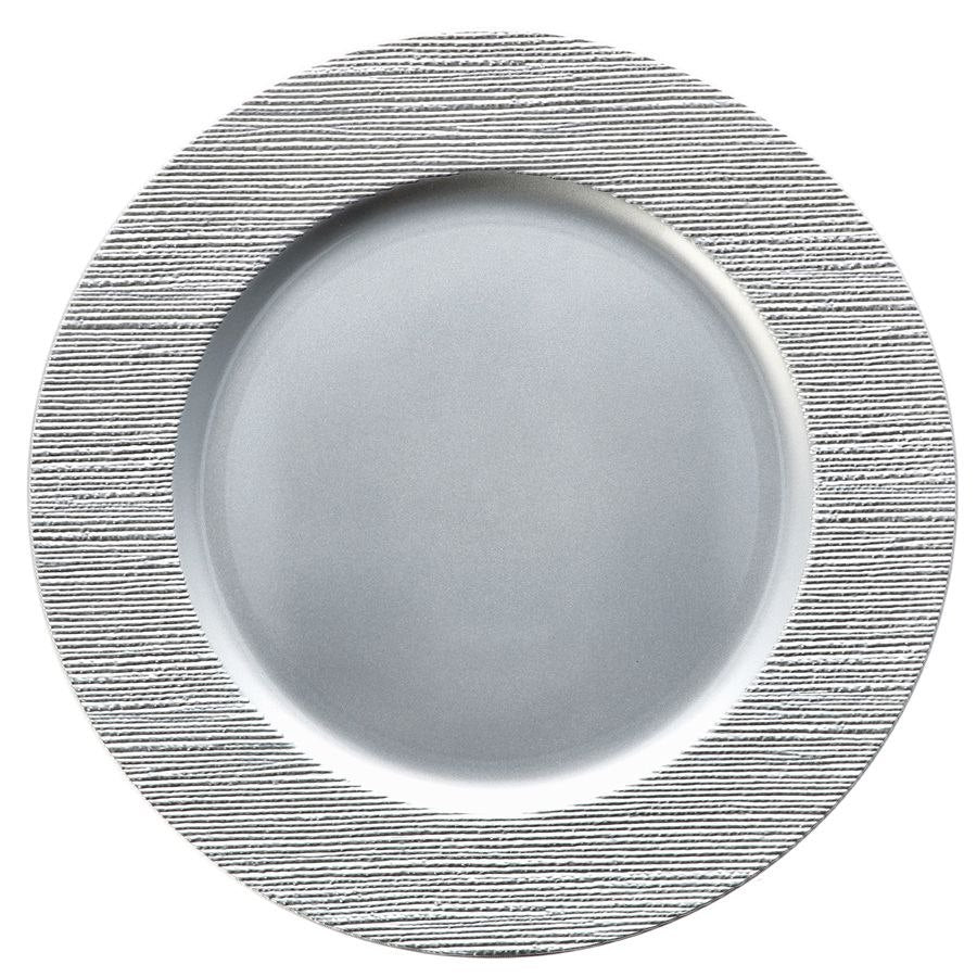 PLATO DE CARGA DE PRESENTACION DE ACABADO METALIZADO DE PLASTICO 31CM