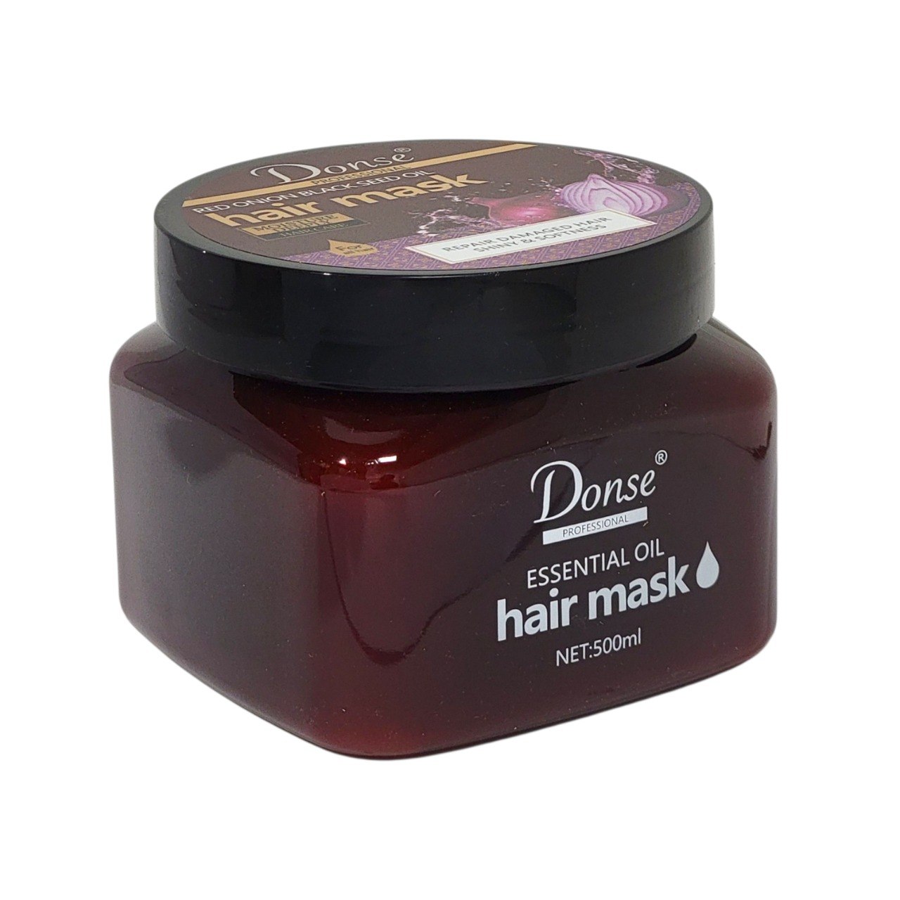 MASCARILLA PARA EL CABELLO REPARADORA CON EXTRACTO DE CEBOLLA ROJA Y ACEITE DE SEMILLA NEGRA MIELLE 500ML