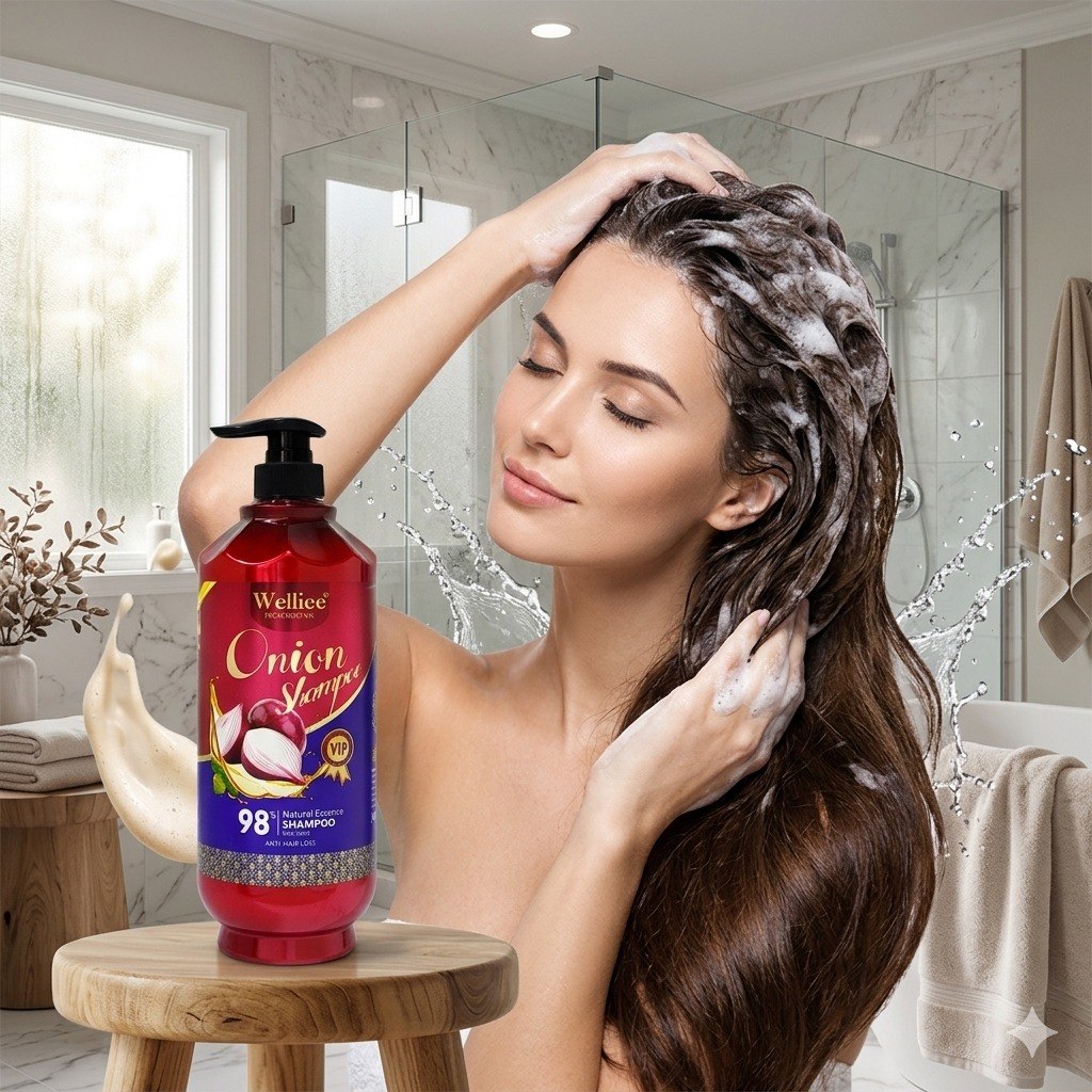 SHAMPOO FORTALECEDOR CON EXTRACTO DE CEBOLLA WELLICE HAIR CARE 1300G