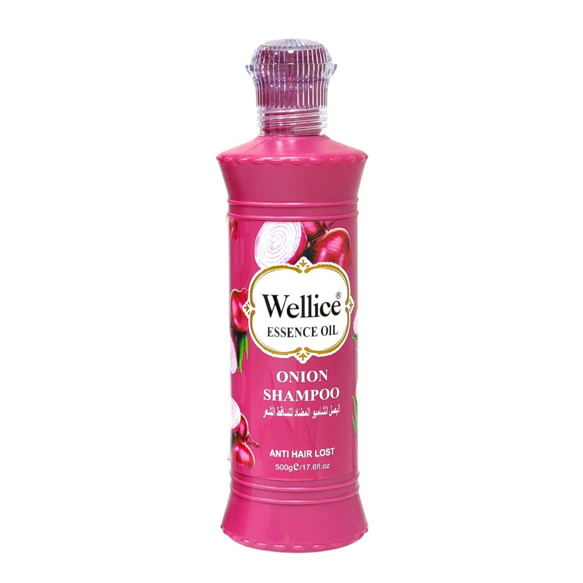 SHAMPOO ANTICAIDA Y ESTIMULANTE CON EXTRACTO DE CEBOLLA WELLICE 500G