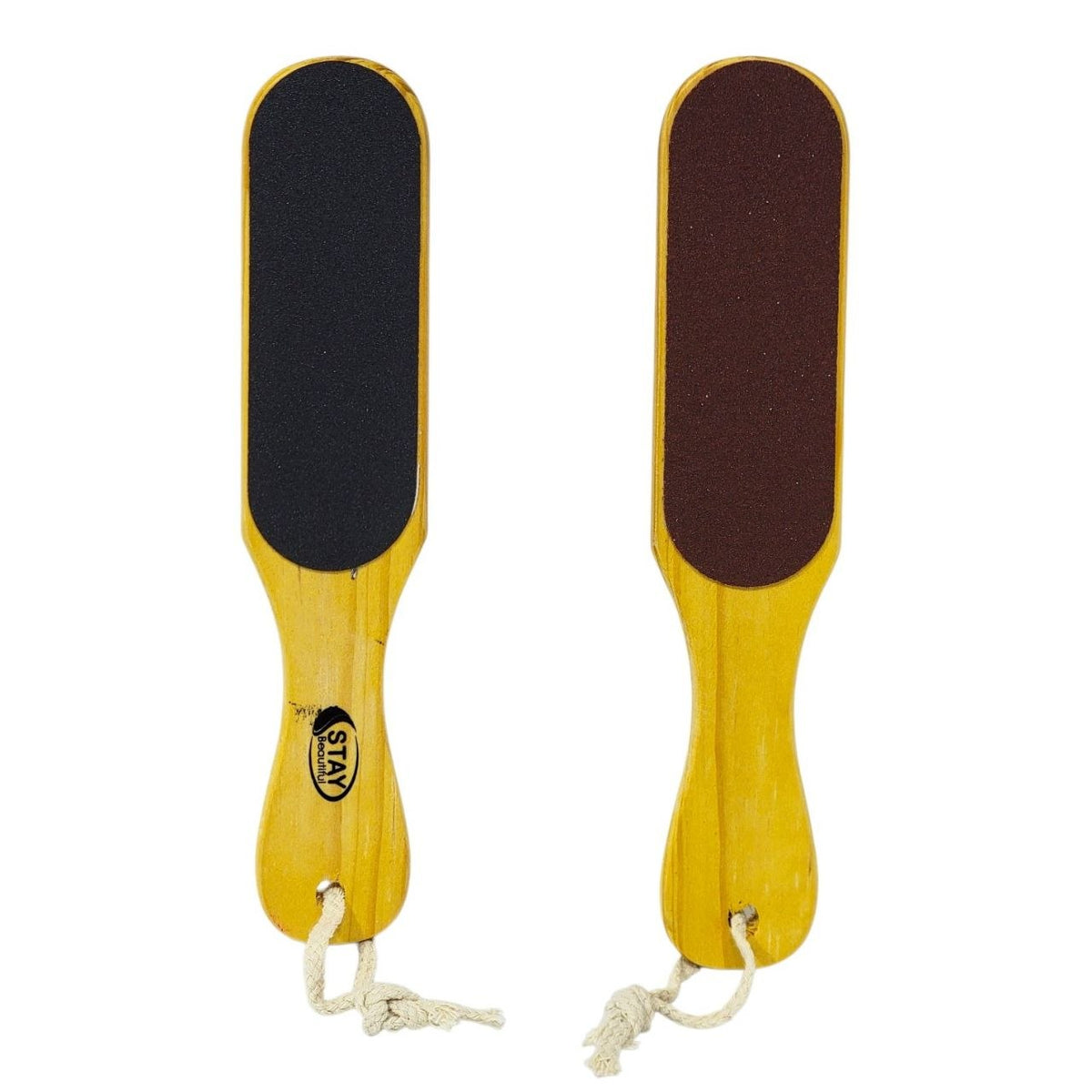LIMA PARA PIES DE DOBLE CARA CON MANGO DE MADERA STAY BEAUTIFUL