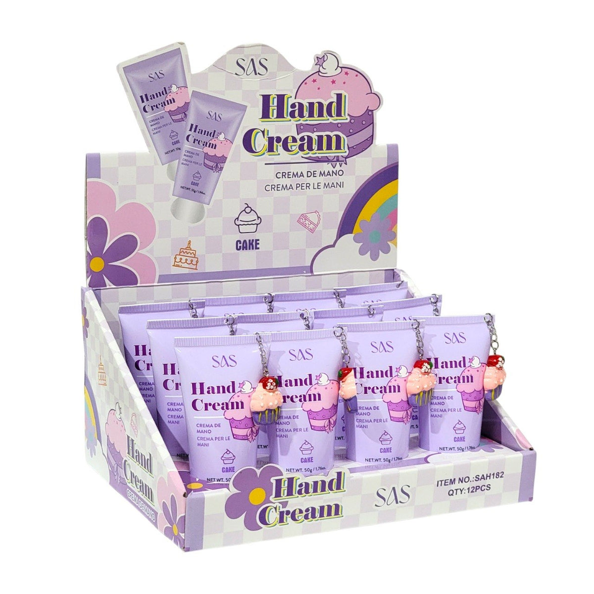 CREMA PARA MANOS HIDRANTANTE CON AROMA A PASTEL SAS 50G