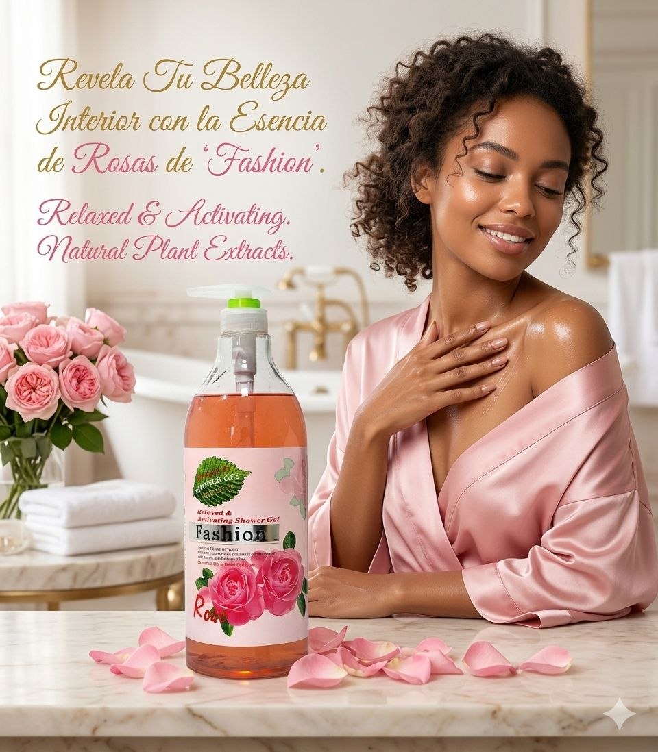 GEL DE DUCHA NUTRITIVO Y ACTIVADOR CON ESENCIA DE ROSA NATURAL FRUIT OF THE WOKALI 1300ML