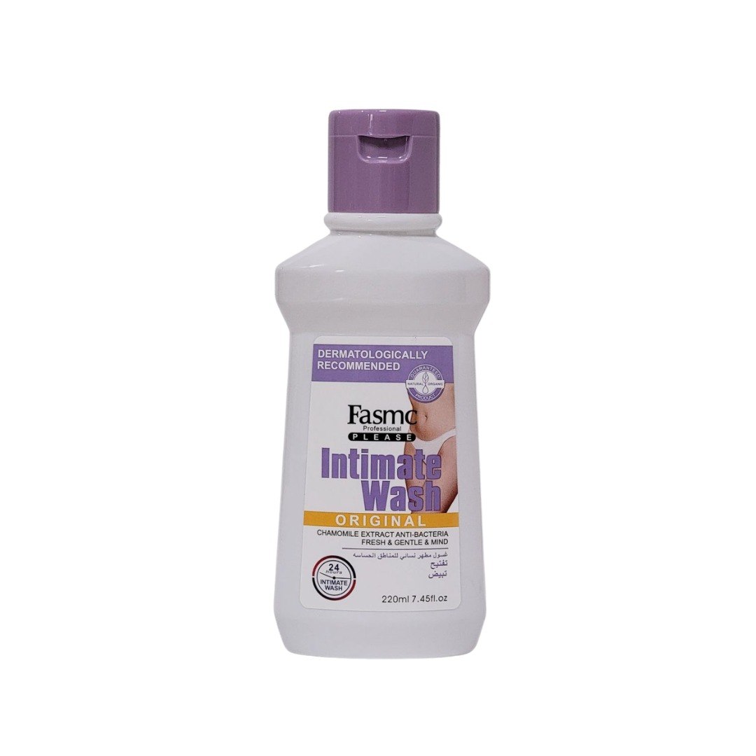 JABON INTIMO FORMULA SENSIBLE CON EXTRACTO DE MANZANILLA ARANDANO Y ACIANO FASMC PROFESSIONAL 220ML