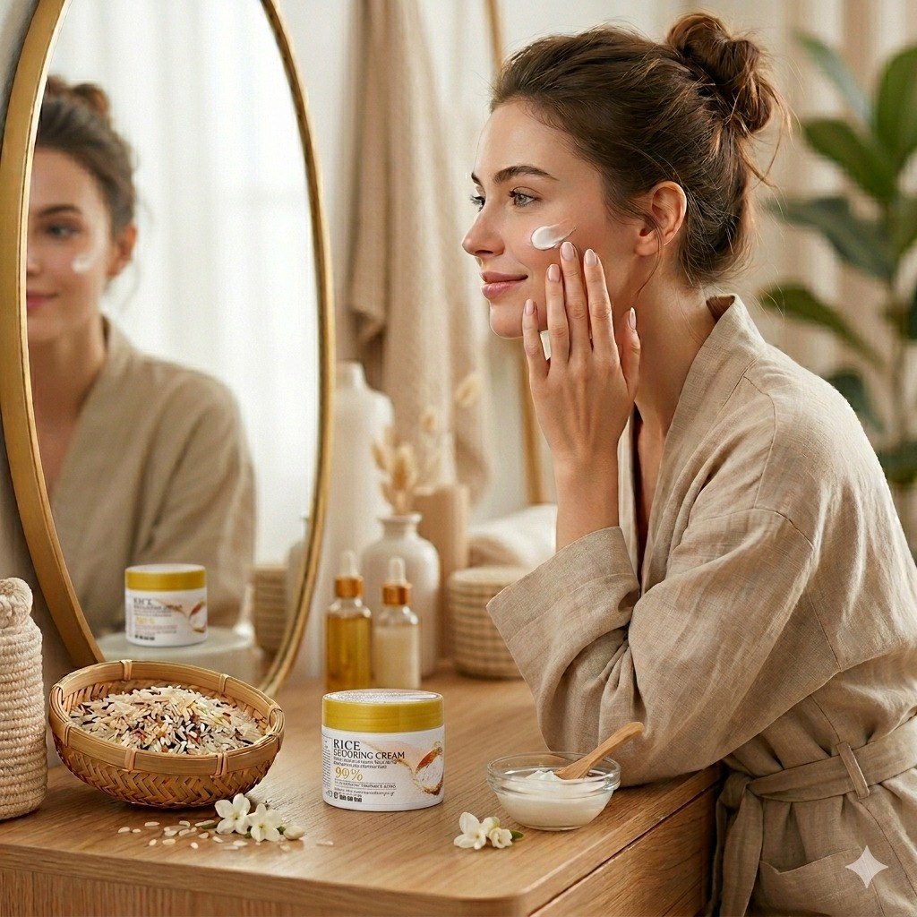 CREMA FACIAL REPARADORA CON ESENCIA DE GERMEN DE ARROZ FRUIT OF THE WOKALI 115G