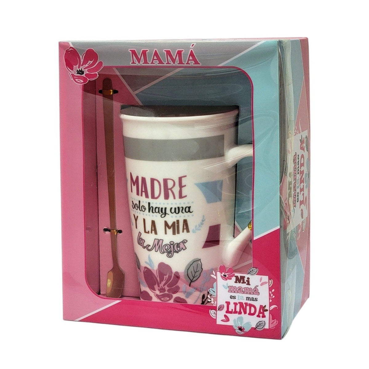 SET DE TAZA DE REGALO PARA MAMA CON CUCHARA DE LUJO