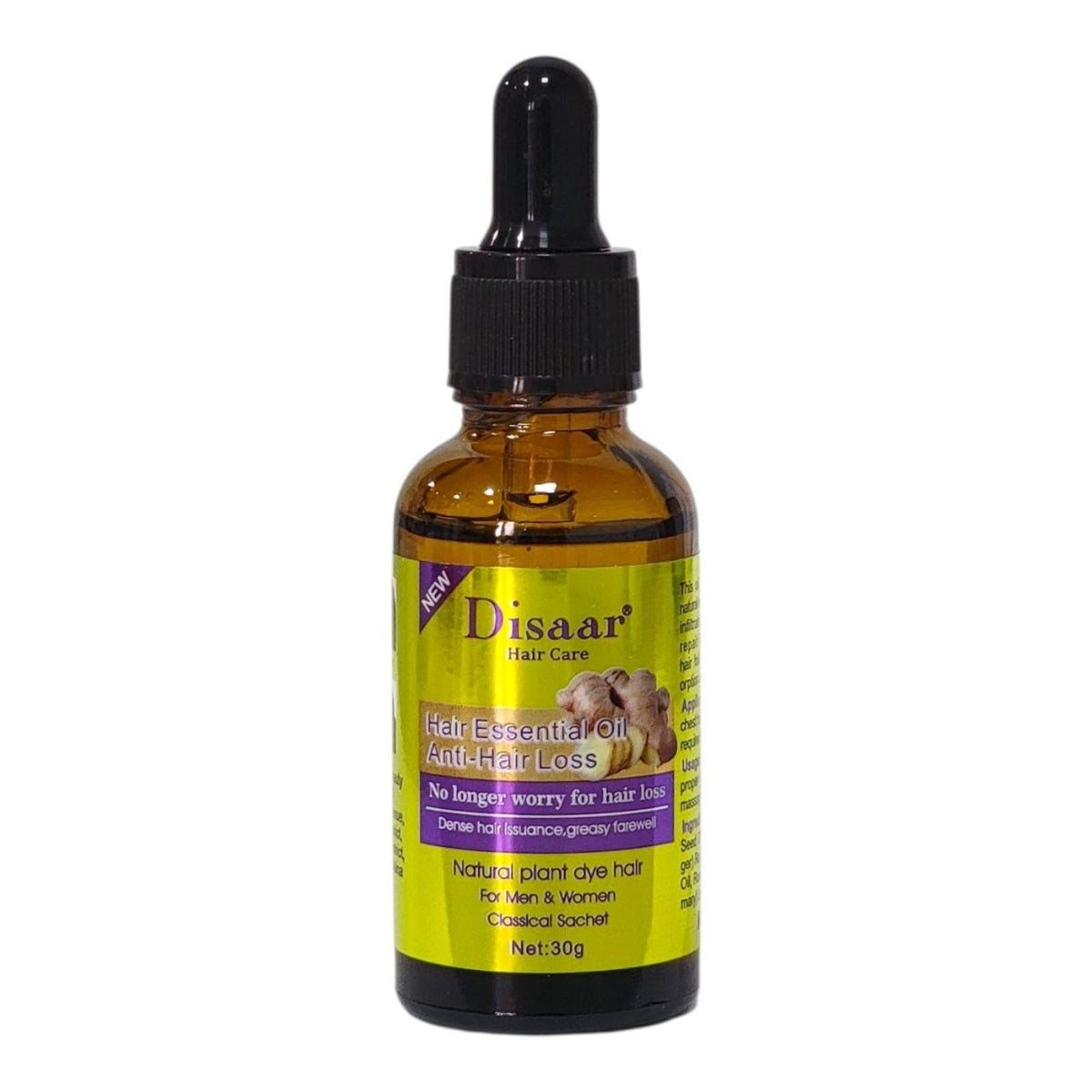 ACEITE PARA EL CABELLO ACTIVA LOS FOLÍCULOS PILOSOS INACTIVOS ESTIMULA EL CRECIMIENTO NUTRIENTES NECESARIOS DISAAR 30G