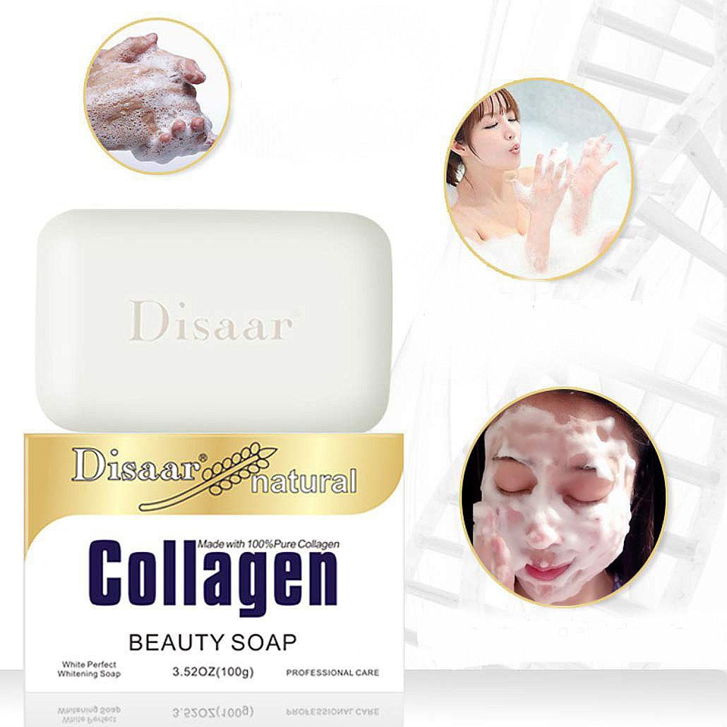 JABON FACIAL ANTIMANCHAS BLANQUEADOR CON COLAGENO DISAAR 100G