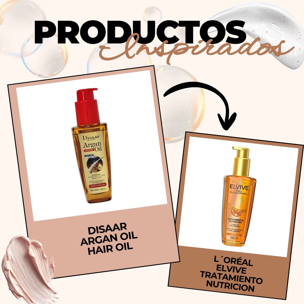 ACEITE PARA EL CABELLO SELLADOR Y PROTECTOR TERMICO CON ACEITE DE ARGAN Y COLAGENO DISAAR 50ML