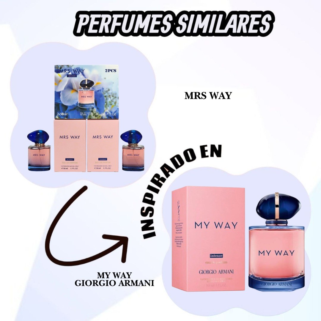 SET MRS WAY EDP 50MLX2 (M) (AROMA SIMILAR A GIORGIO ARMANI MY WAY)