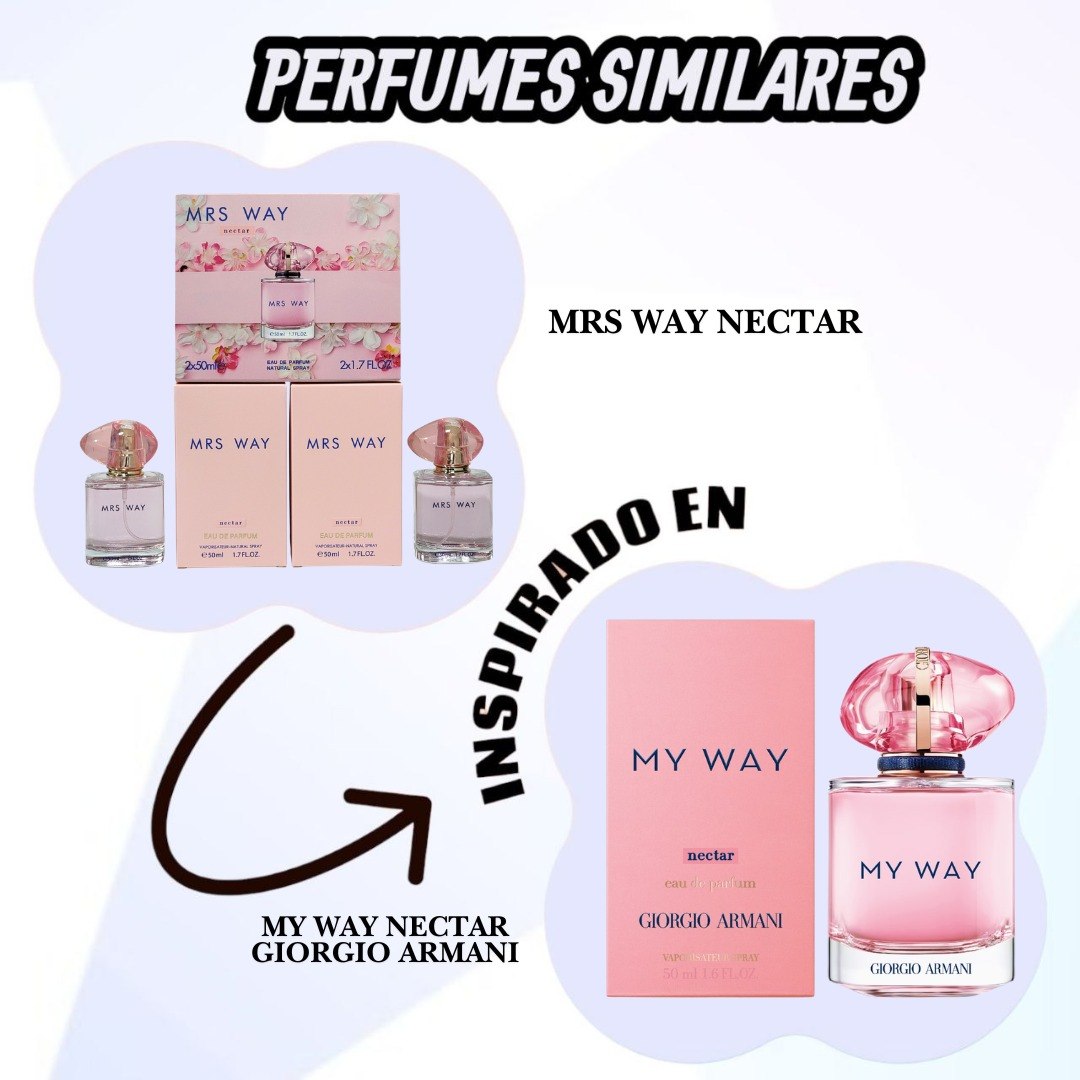 SET MRS WAY NECTAR EDP 50MLX2 (M) (AROMA SIMILAR A GIORGIO ARMANI MY WAY NECTAR)