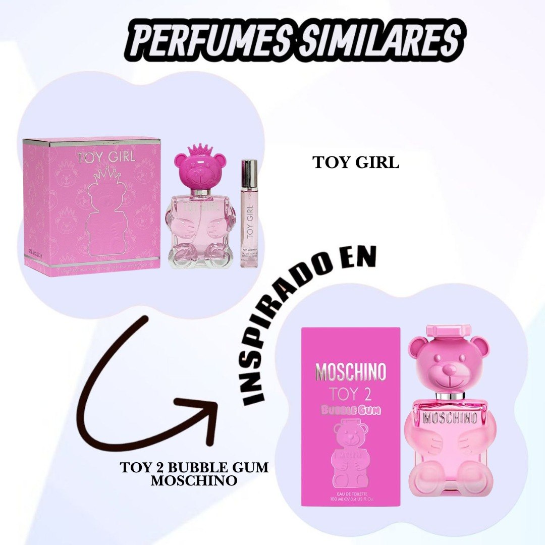 SET TOY GIRL EDP 100ML MINI EDP 20ML (M) (AROMA SIMILAR A MOSCHINO TOY 2 BUBBLE GUM)