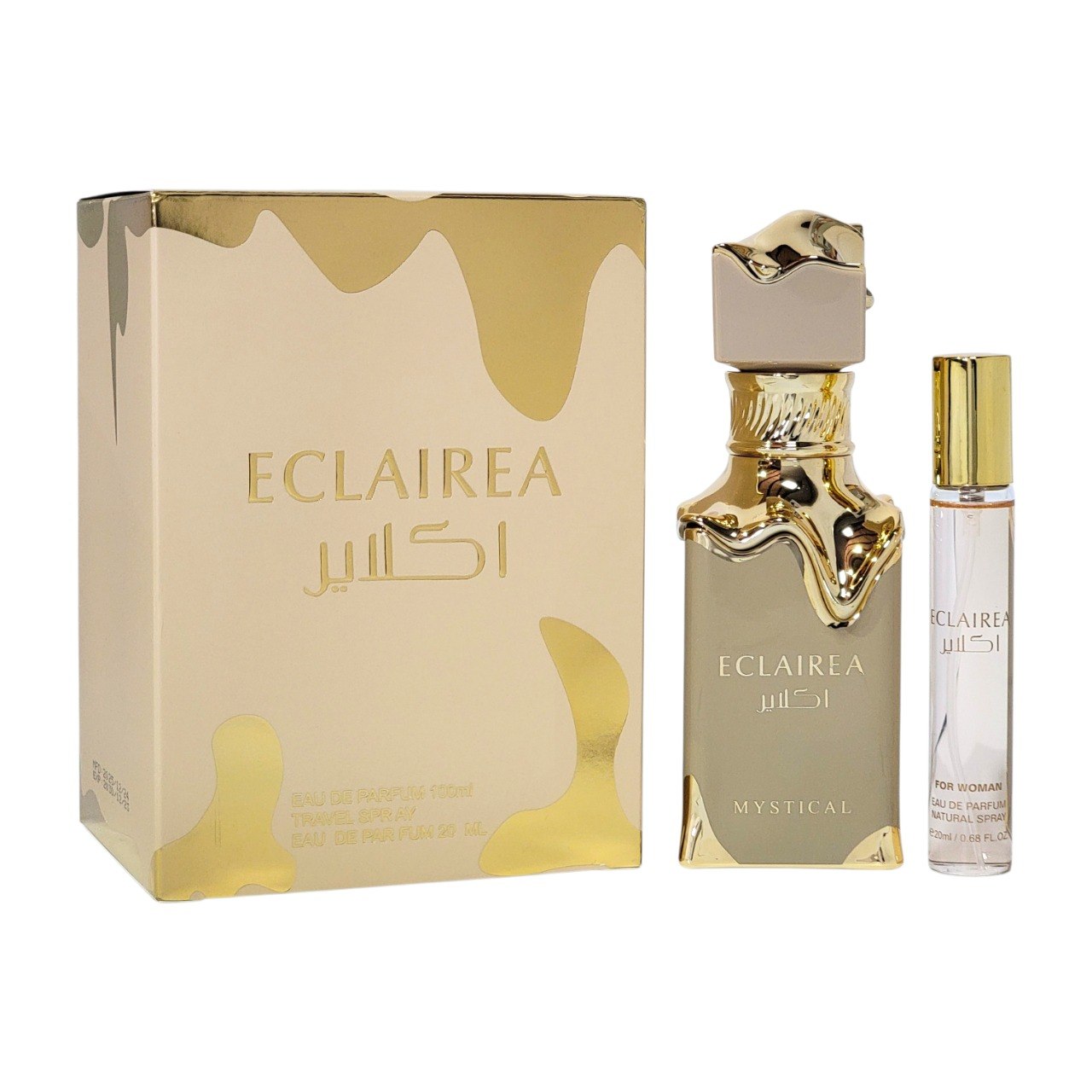 SET MYSTICAL ECLAIREA EDP 100ML SPRAY DE VIAJE 20ML (M) (AROMA SIMILAR LATTAFA ECLAIRE)