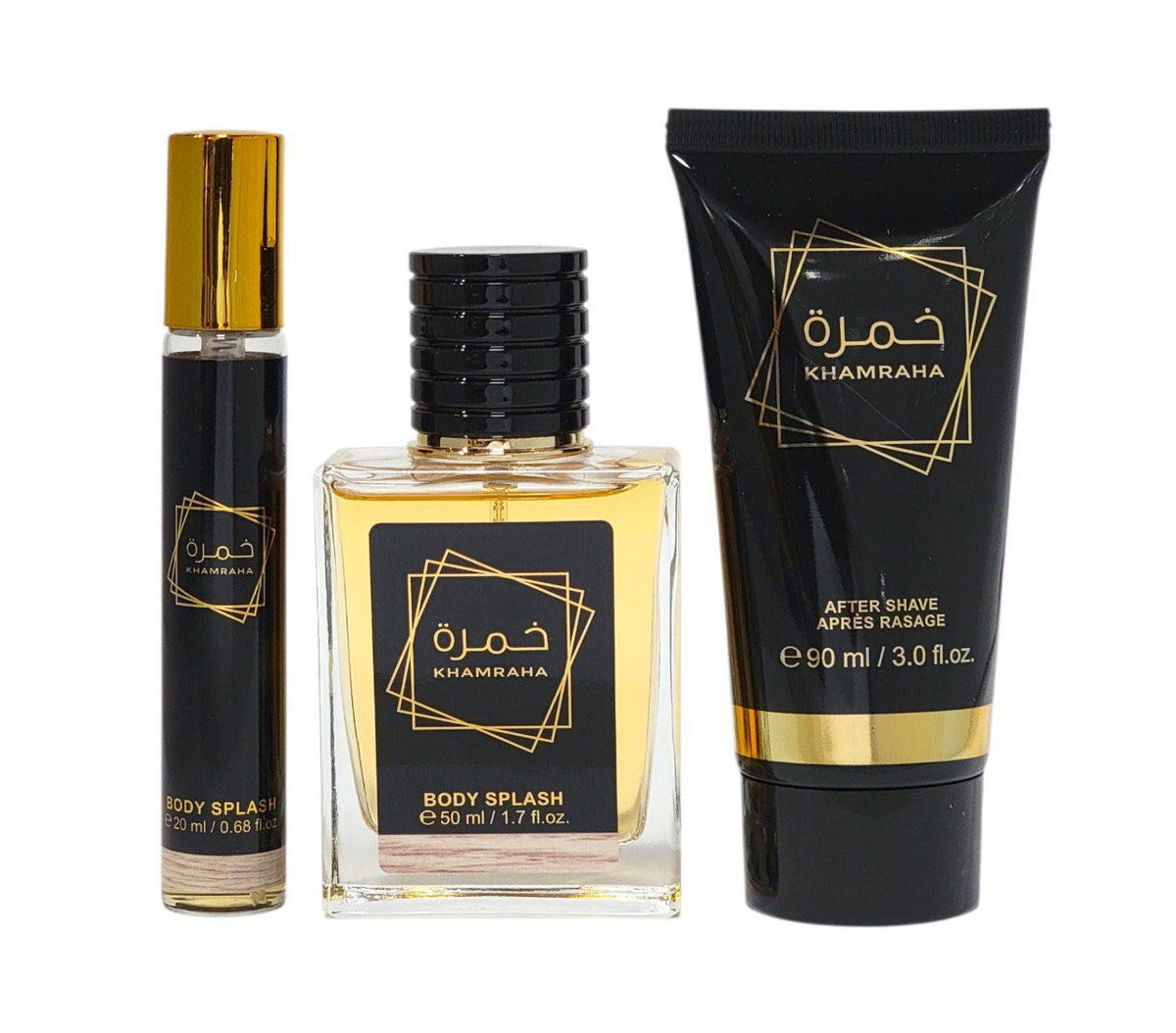 SET MYSTICAL KHAMRAHA SPLASH 50ML SPLASH 20ML AFTER SHAVE 90ML (H) (AROMA SIMILAR A LATTAFA KHAMRAH)