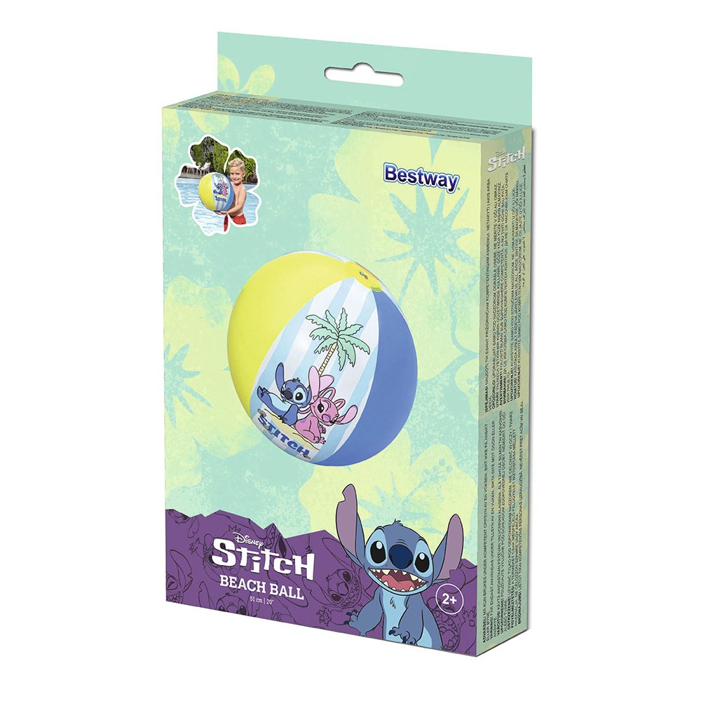 PELOTA DE PLAYA INFLABLE DE VINILO DE STITCH DISNEY BESTWAY 51CM