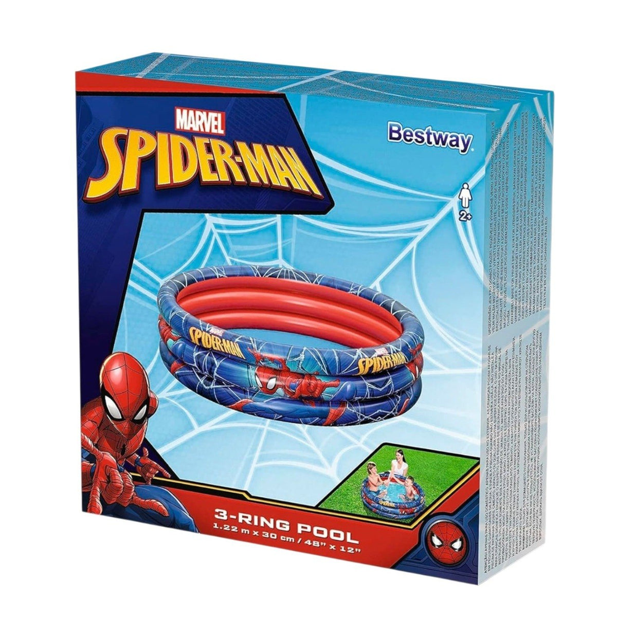 PISCINA INFLABLE INFANTIL DE SPIDERMAN MARVEL BESTWAY 1.22MX30CM