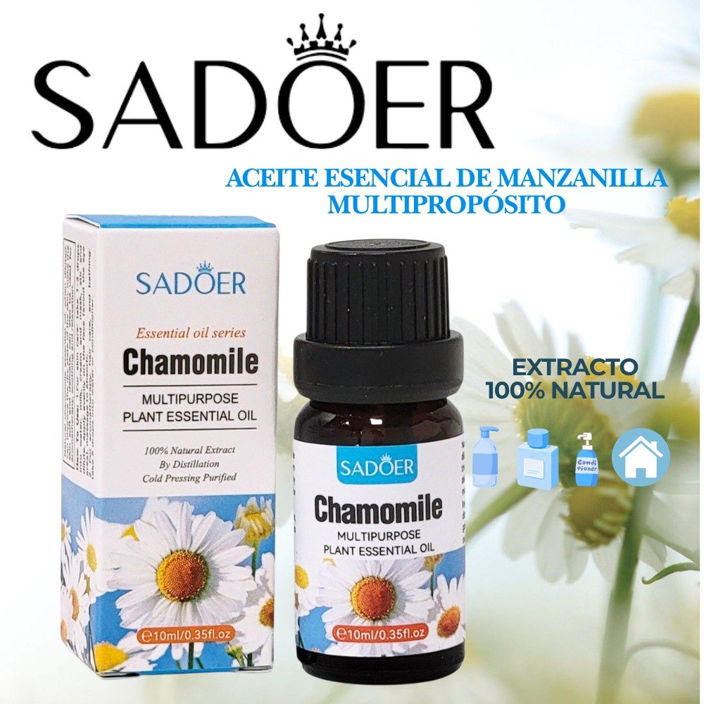 ACEITE ESENCIAL MULTIPROPOSITO DE EXTRACTO NATURAL DE MANZANILLA SADOER 10ML