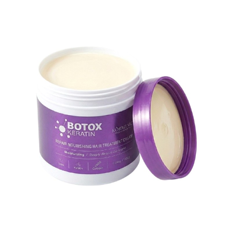 MASCARILLA PARA EL CABELLO REPARADORA E HIDRATANTE DE BOTOX Y QUERATINA KORMESIC 500G