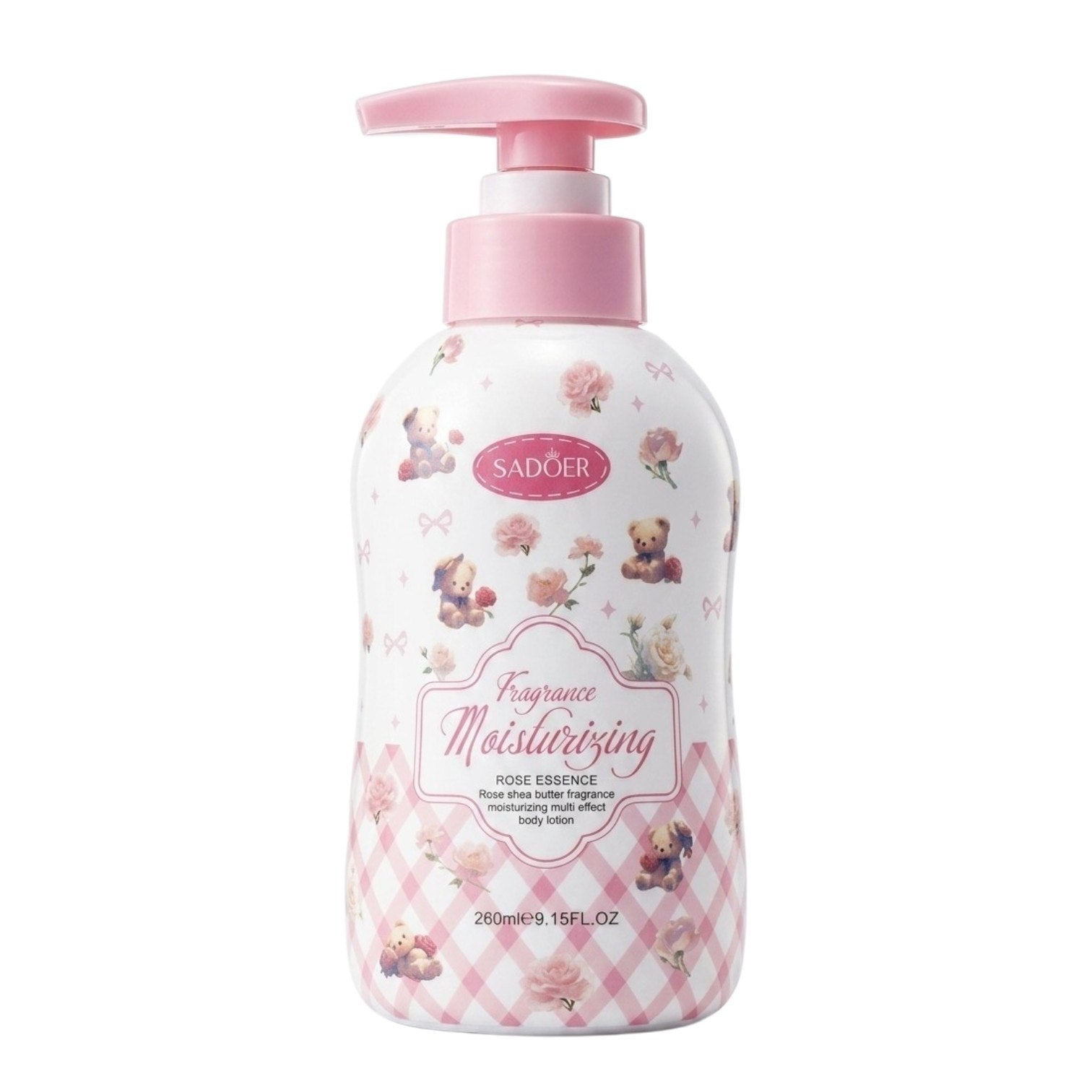 CREMA CORPORAL NUTRITIVA E HIDRATANTE PARA PIEL DELICADA CON ESENCIA DE ROSAS SADOER 260ML