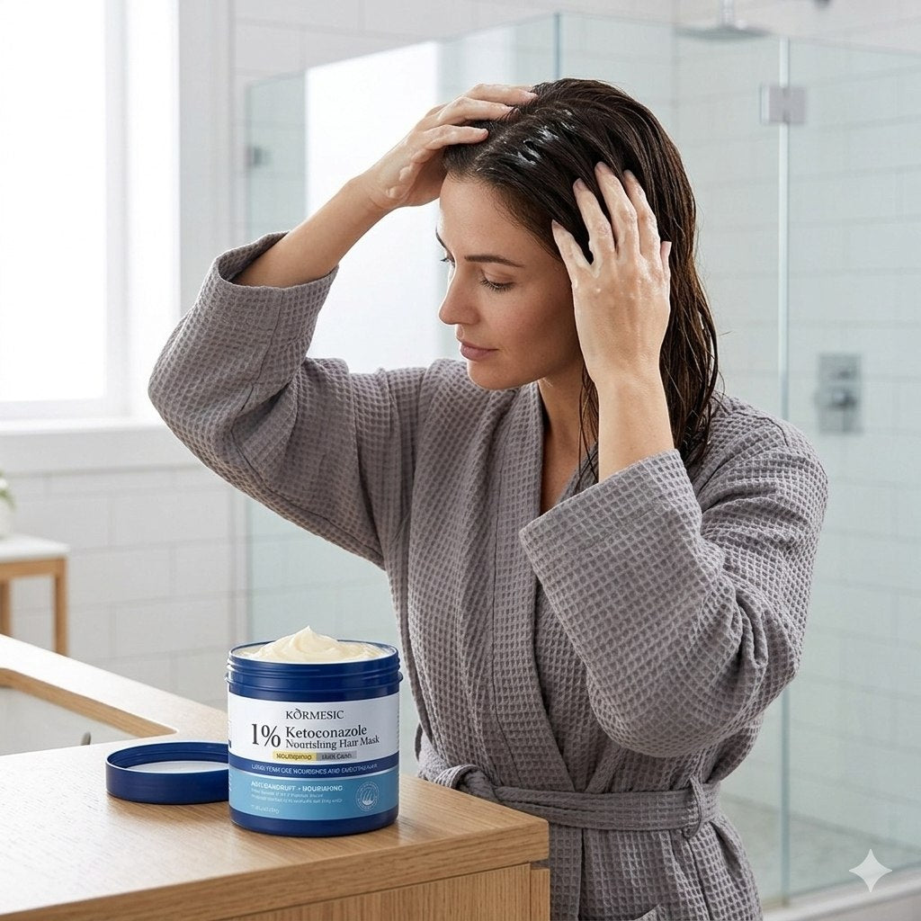 MASCARILLA PARA EL CABELLO NUTRITIVA CON 1% DE KETOCONAZOL KORMESIC 500G
