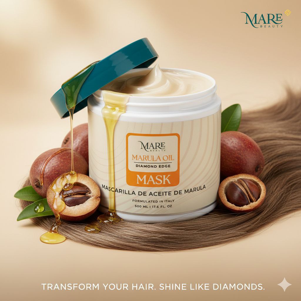 MASCARILLA PARA EL CABELLO DE ACEITE DE MARULA MARE BEAUTY 500ML